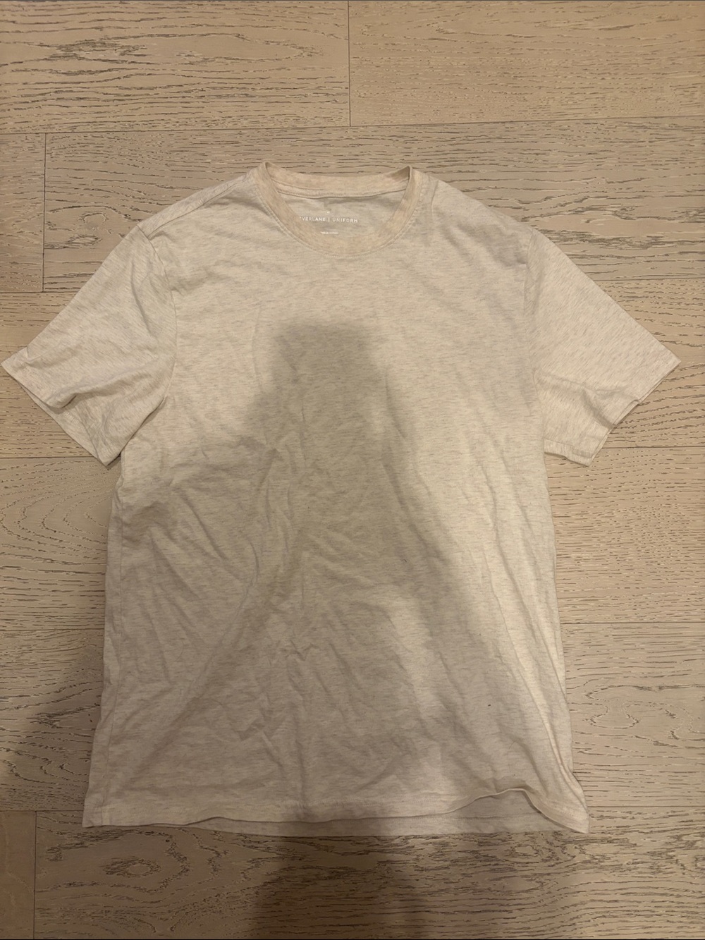 Everlane Men's Short-Sleeve Crew Tee in Light Cream